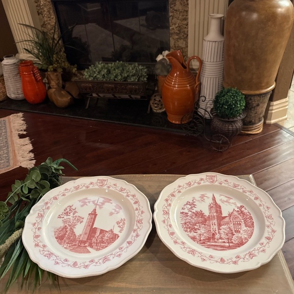 Wedgwood Other - 2 Wedgwood Wittenberg Univ 10" Red plates - Weaver Chapel & Recitation Hall